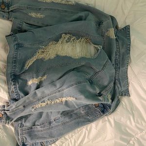 Fashion nova ripped Jean jacket